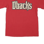 MAJESTIC Mens Red D'backs Graphic T-Shirt M Short Sleeve Crew Neck Baseball