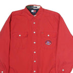 TOMMY HILFIGER Mens Red Sailing Crest Shirt M Classic Cotton Long Sleeve