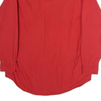 TOMMY HILFIGER Mens Red Sailing Crest Shirt M Classic Cotton Long Sleeve