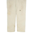 CARHARTT Mens Cotton Beige Relaxed Straight Trousers W40 L32 Workwear Zip