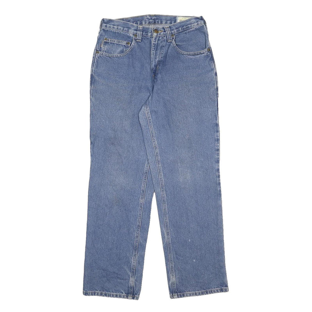 CARHARTT Mens Jeans Blue Relaxed Straight Denim Medium W29 L30 Classic Zip