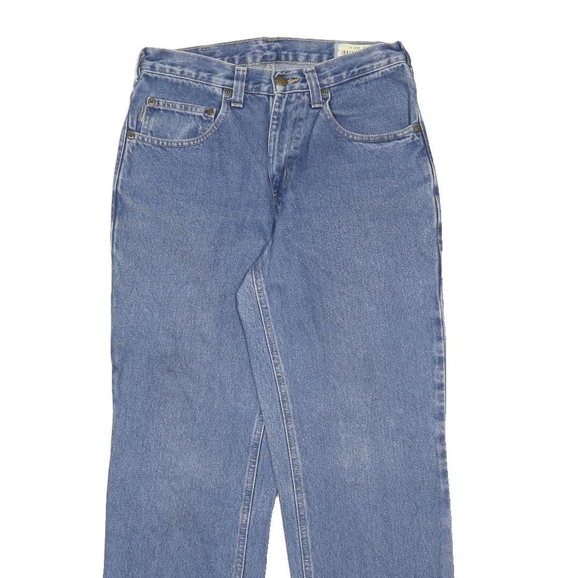 CARHARTT Mens Jeans Blue Relaxed Straight Denim Medium W29 L30 Classic Zip