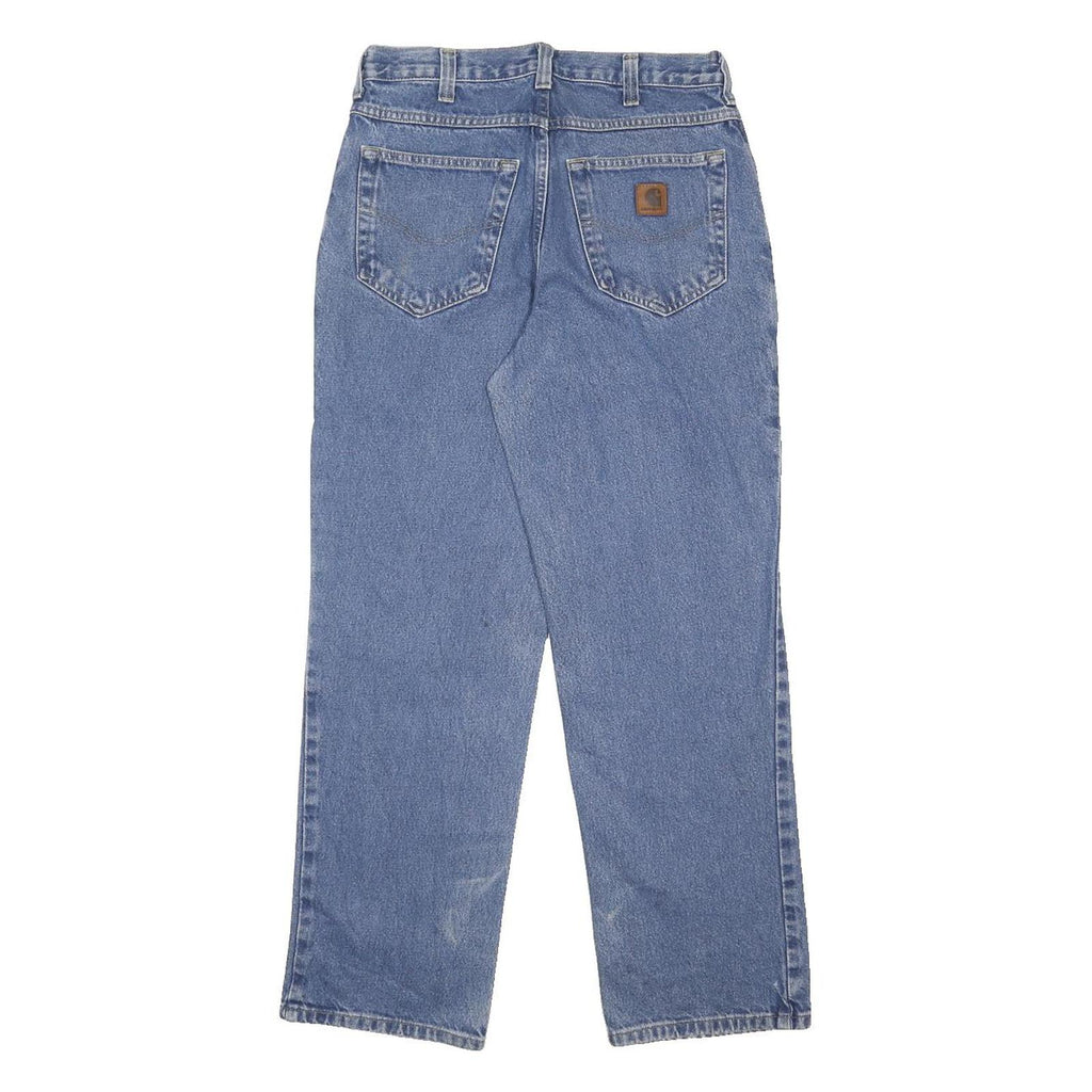 CARHARTT Mens Jeans Blue Relaxed Straight Denim Medium W29 L30 Classic Zip