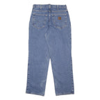 CARHARTT Mens Jeans Blue Relaxed Straight Denim Medium W29 L30 Classic Zip