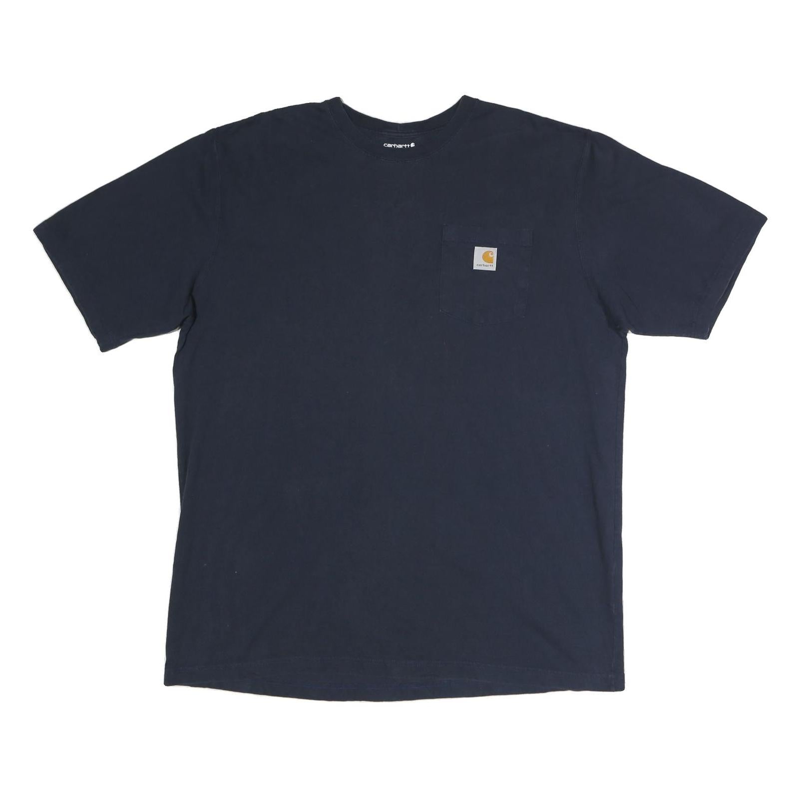CARHARTT Mens Navy Blue Workwear Pocket T-Shirt XL Short Sleeve Crew Neck