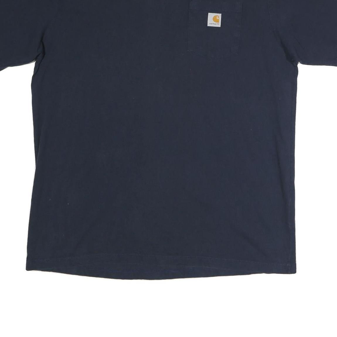 CARHARTT Mens Navy Blue Workwear Pocket T-Shirt XL Short Sleeve Crew Neck