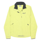 JACK WOLFSKIN Womens Yellow & Black Outdoor Jacket UK 8 Polyester Blend Zip