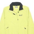 JACK WOLFSKIN Womens Yellow & Black Outdoor Jacket UK 8 Polyester Blend Zip