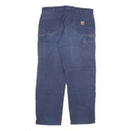 CARHARTT Mens Cotton Blend Blue Relaxed Straight Trousers W40 L34 Workwear