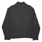 PATAGONIA Mens Dark Grey Pullover Plain Half Zip Cashmere Blend Jumper M Soft