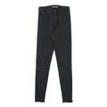 LEVI'S Womens Black Slim Skinny Denim Cotton Blend Dark Wash W25 L30 Zip