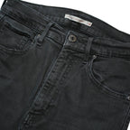 LEVI'S Womens Black Slim Skinny Denim Cotton Blend Dark Wash W25 L30 Zip