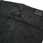 LEVI'S Womens Black Slim Skinny Denim Cotton Blend Dark Wash W25 L30 Zip