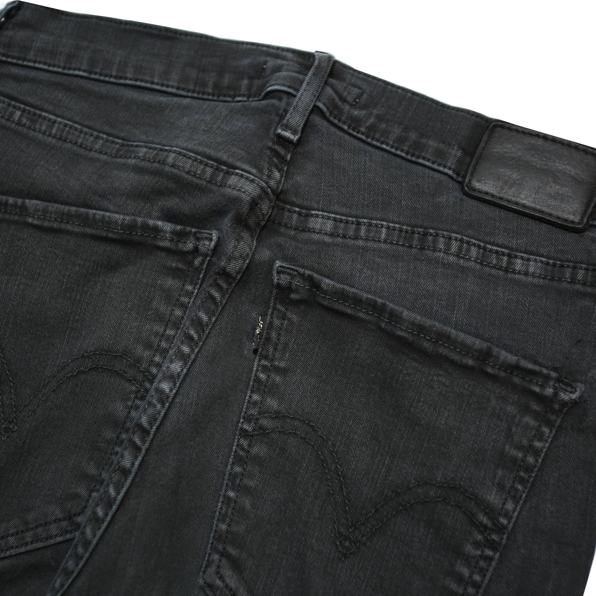 LEVI'S Womens Black Slim Skinny Denim Cotton Blend Dark Wash W25 L30 Zip