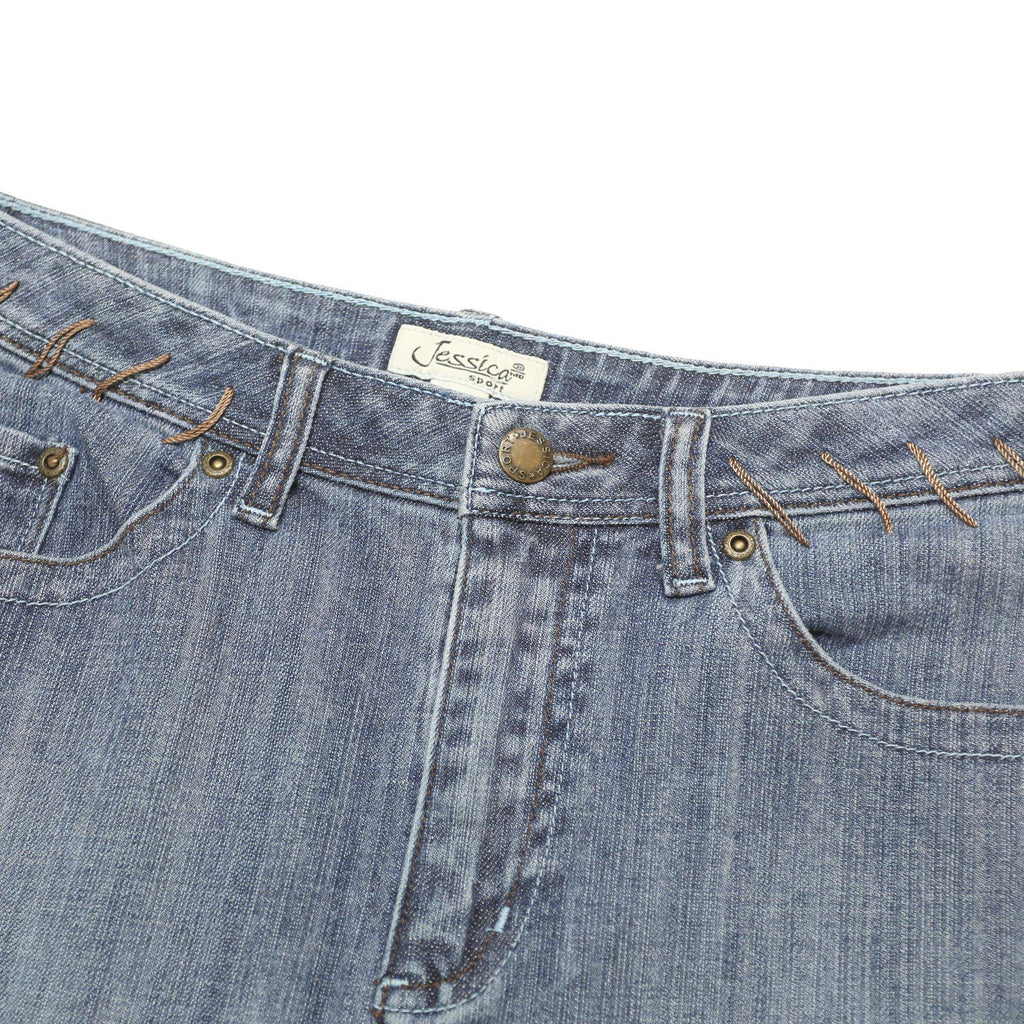 JESSICA Womens Blue Denim Mini Cotton Skirt M Casual Summer Staple