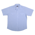 WRANGLER Mens Blue Check Shirt XL Cotton Blend Comfortable Casual
