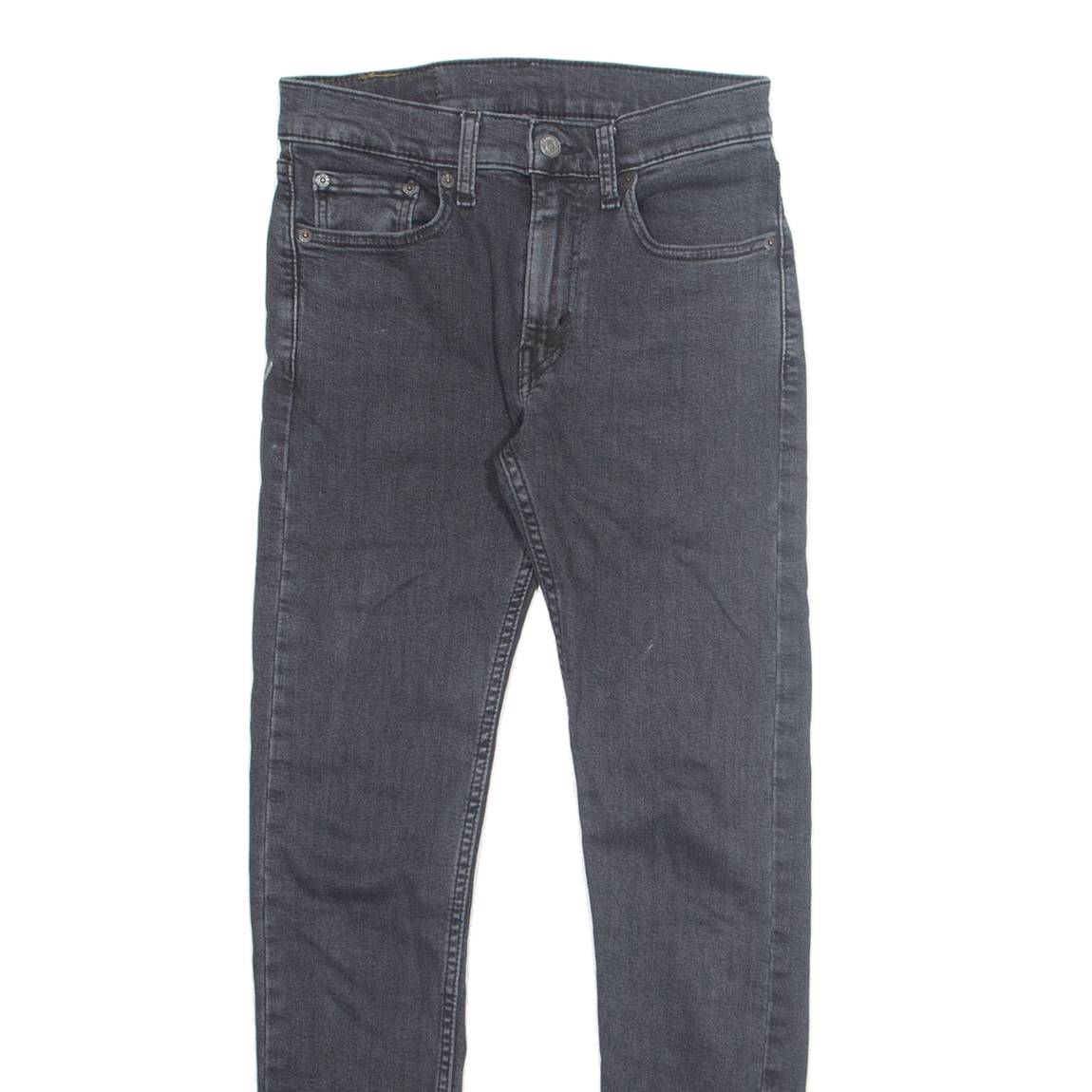 LEVI'S 519 Hi-ball Mens Jeans Grey Slim Tapered Stone Wash W28 L30