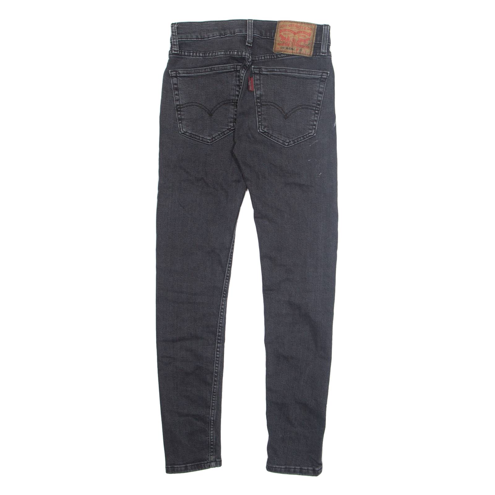 LEVI'S 519 Hi-ball Mens Jeans Grey Slim Tapered Stone Wash W28 L30