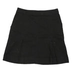 OASIS Womens Black Cotton Blend Mini Skirt S Zip Closure Pockets Casual