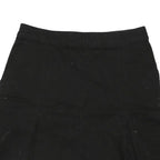 OASIS Womens Black Cotton Blend Mini Skirt S Zip Closure Pockets Casual