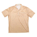 CALIFORNIA STYLING Mens Beige Polo Shirt XL Short Sleeve Floral Print Casual
