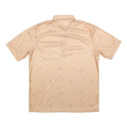 CALIFORNIA STYLING Mens Beige Polo Shirt XL Short Sleeve Floral Print Casual