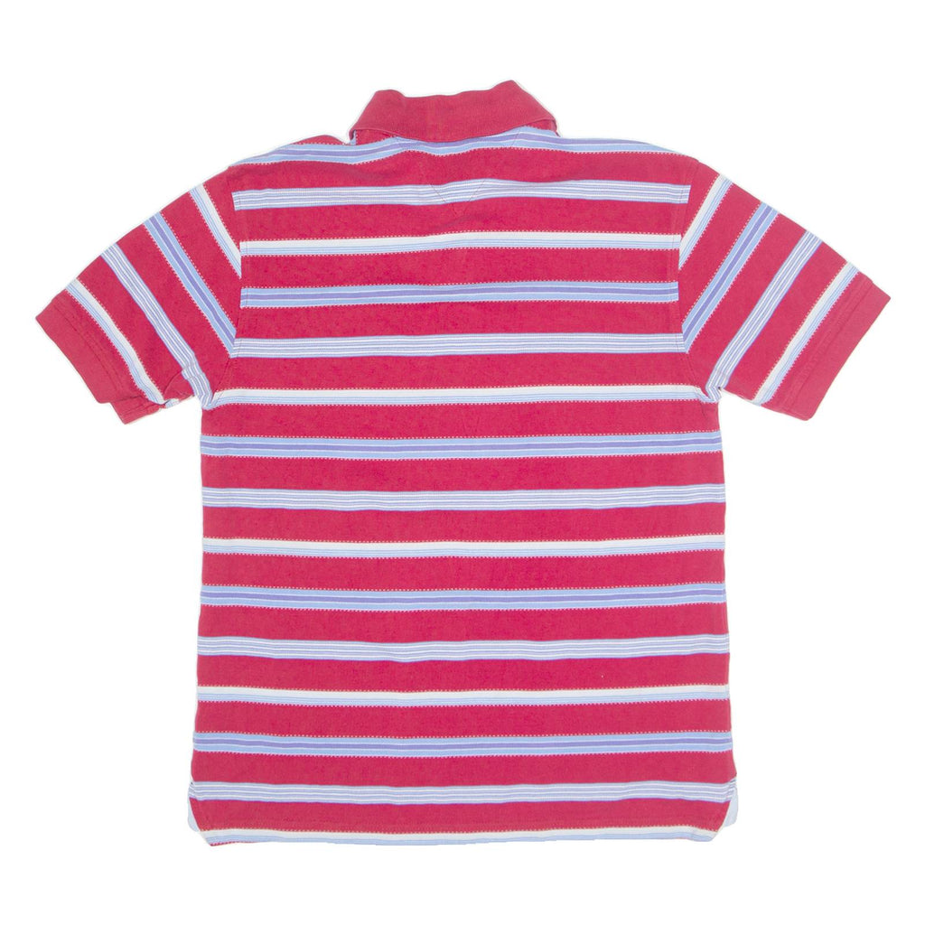 TOMMY HILFIGER Mens Polo Shirt Red Striped M