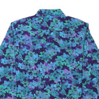 DELMOD Womens Blue & Green Floral Shirt Long Sleeve Collared XL Casual