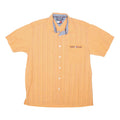 TOMMY HILFIGER Mens Orange & Blue Stripe Casual Shirt M Embroidered Logo