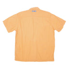 TOMMY HILFIGER Mens Orange & Blue Stripe Casual Shirt M Embroidered Logo