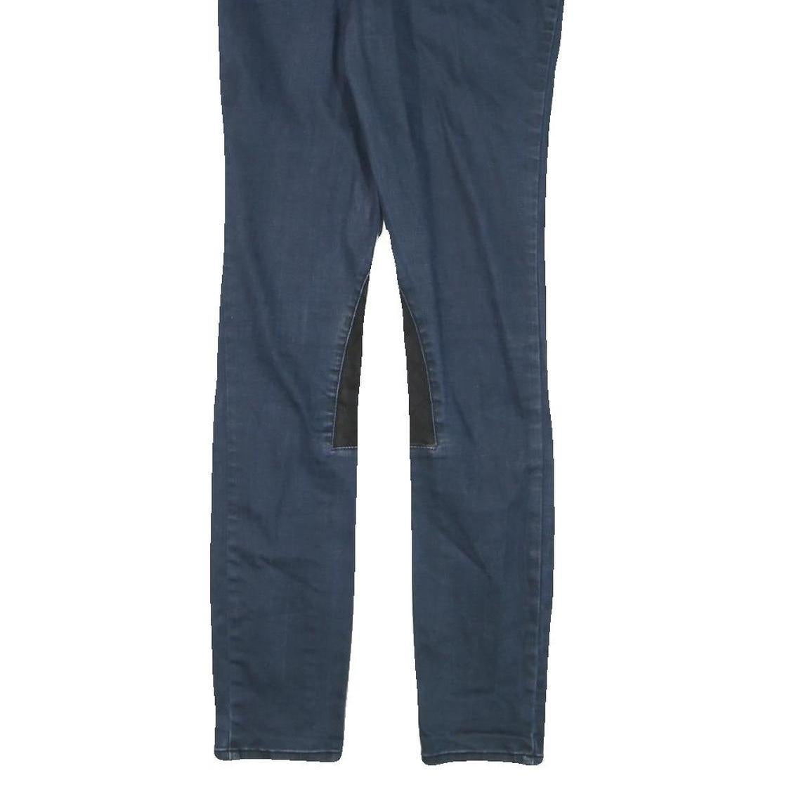 KAREN MILLEN Womens Slim Blue Denim Skinny Jeans W26 L29 Zippered Pockets