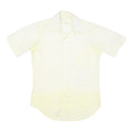 Mens Cream Shirt Regular Fit Short Sleeve Button Cotton Blend M Pocket Casual