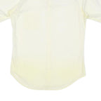 Mens Cream Shirt Regular Fit Short Sleeve Button Cotton Blend M Pocket Casual