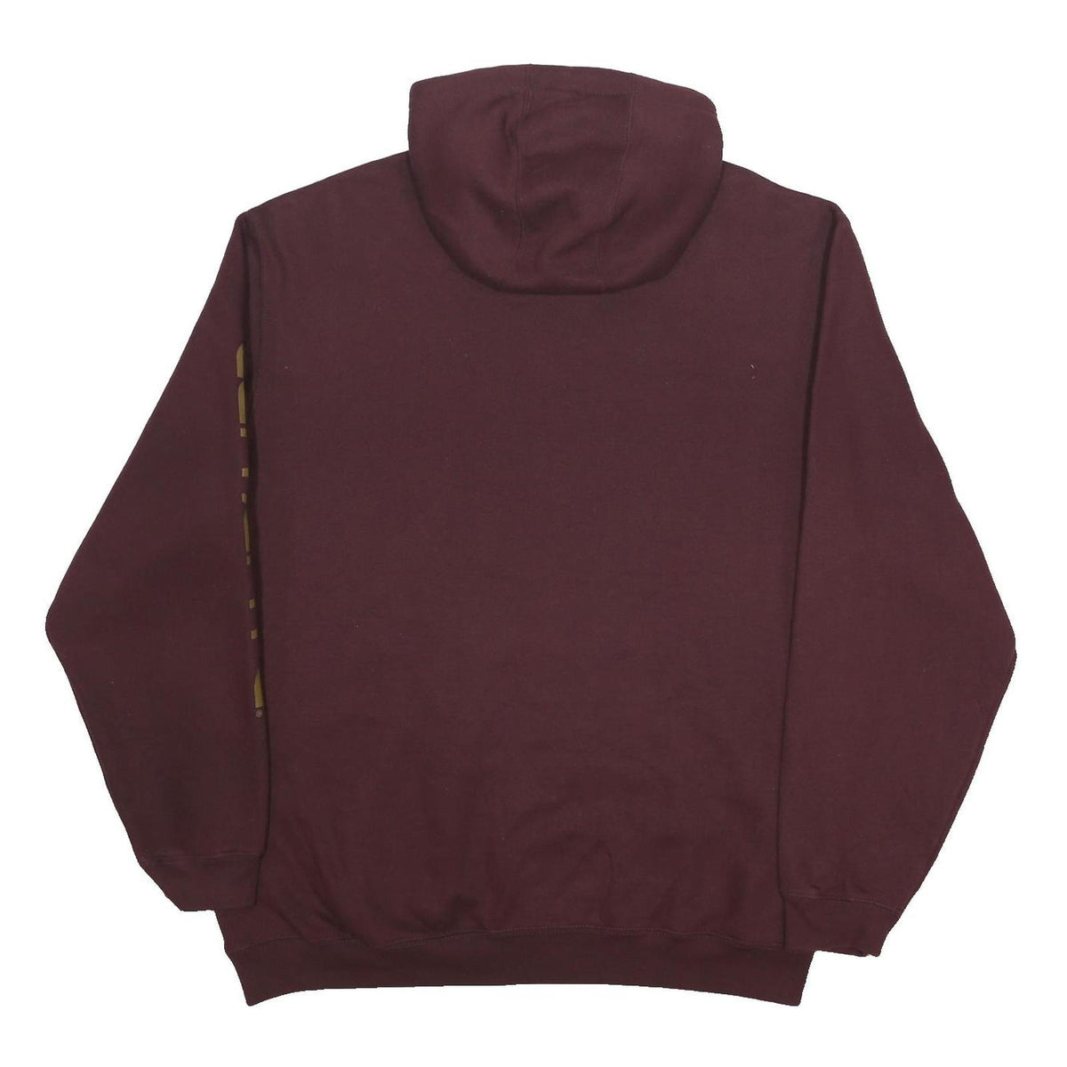 CARHARTT Mens Maroon Pullover Hoodie 2XL Cotton Blend Logo Sleeve
