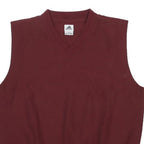 ADIDAS Mens Maroon V-Neck Sleeveless Sweatshirt M Sports Casual Gym Vest
