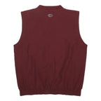 ADIDAS Mens Maroon V-Neck Sleeveless Sweatshirt M Sports Casual Gym Vest