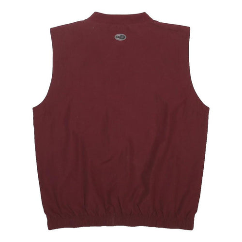 ADIDAS Mens Maroon V-Neck Sleeveless Sweatshirt M Sports Casual Gym Vest