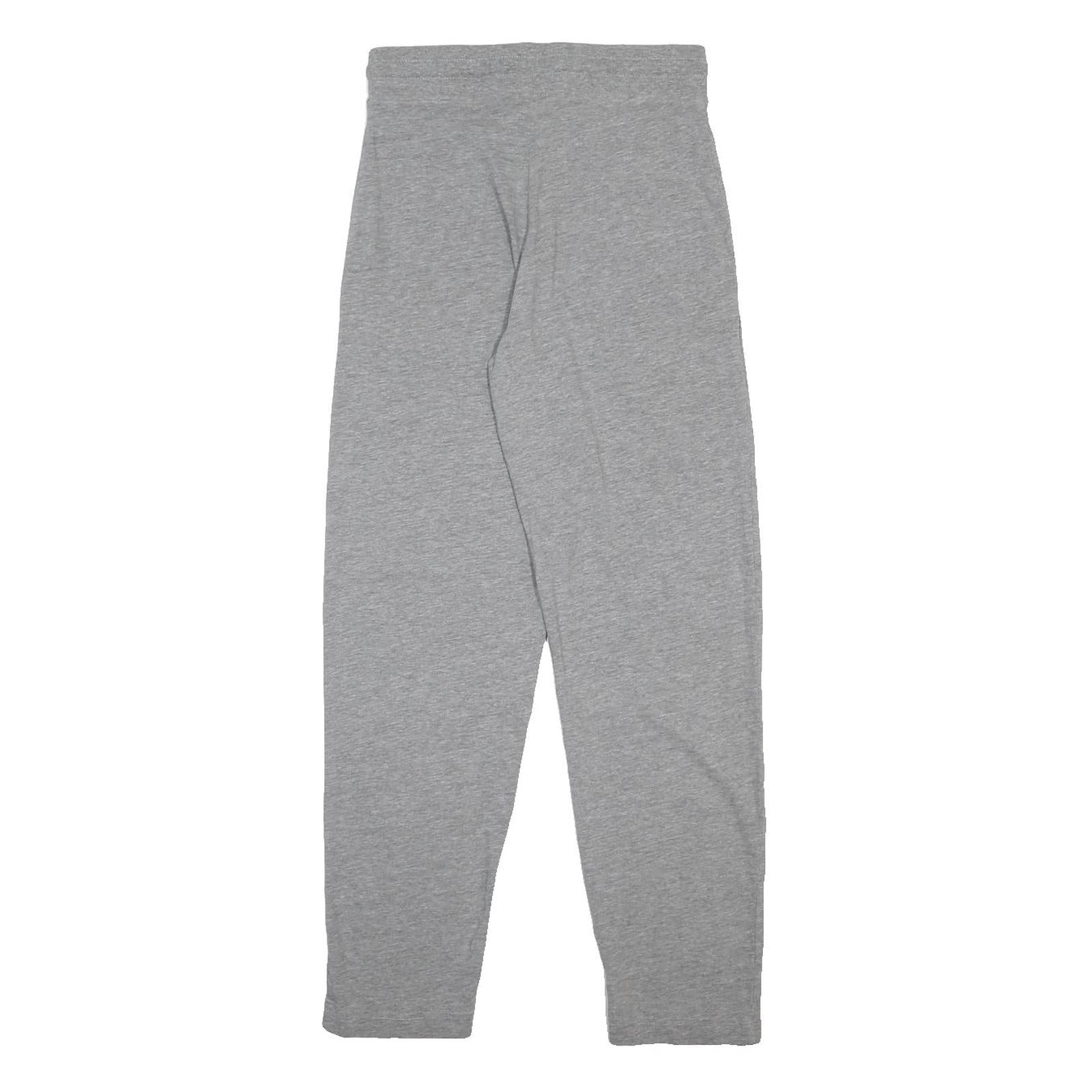 LONSDALE Mens Joggers Grey S W28 L30 Cotton Blend Regular Tapered Drawstring