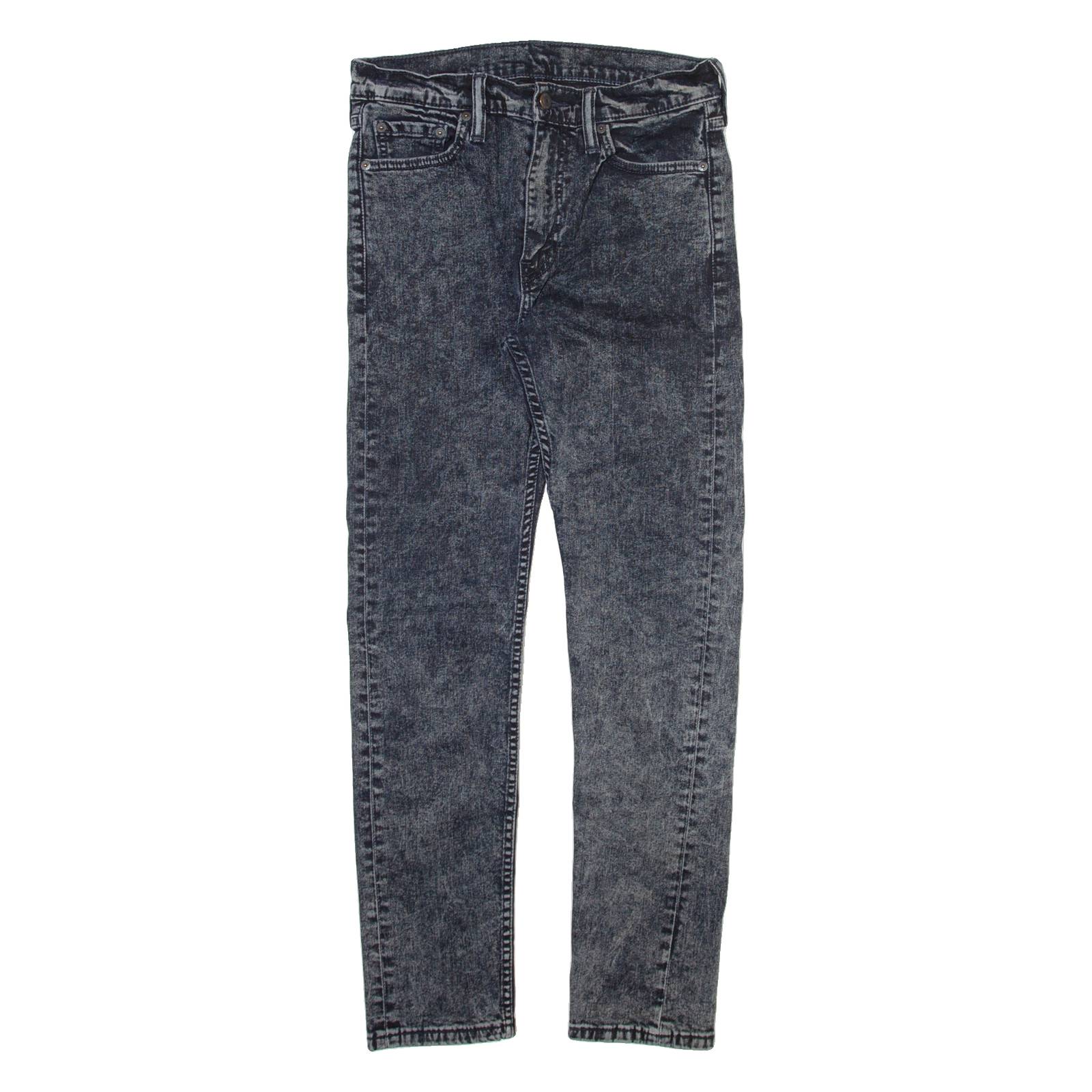 LEVI'S 510 Jeans Mens Grey Slim Skinny Acid Wash W28 L27