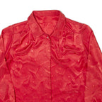 Womens Shirt Red 90s Geometric Long Sleeve S