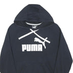 PUMA Womens Black Hoodie UK 14 Cotton Blend Pullover Sweatshirt Sportswear