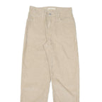 LEVI'S Womens Beige Cotton Blend Regular Straight Trousers W27 L30 Casual Zip