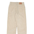 LEVI'S Womens Beige Cotton Blend Regular Straight Trousers W27 L30 Casual Zip