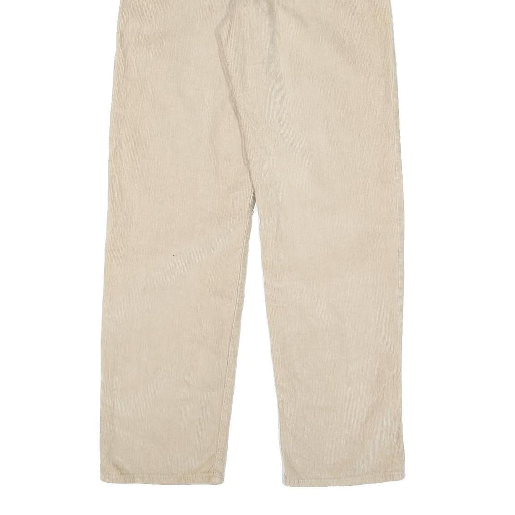 LEVI'S Womens Beige Cotton Blend Regular Straight Trousers W27 L30 Casual Zip