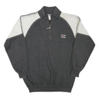 ACTIVE Mens Grey & White Future System 1/4 Zip XL Cotton Blend Sweatshirt