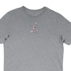 AIR JORDAN Mens Grey Graphic T-Shirt L Short Sleeve Crew Neck Sportswear