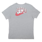 AIR JORDAN Mens Grey Graphic T-Shirt L Short Sleeve Crew Neck Sportswear