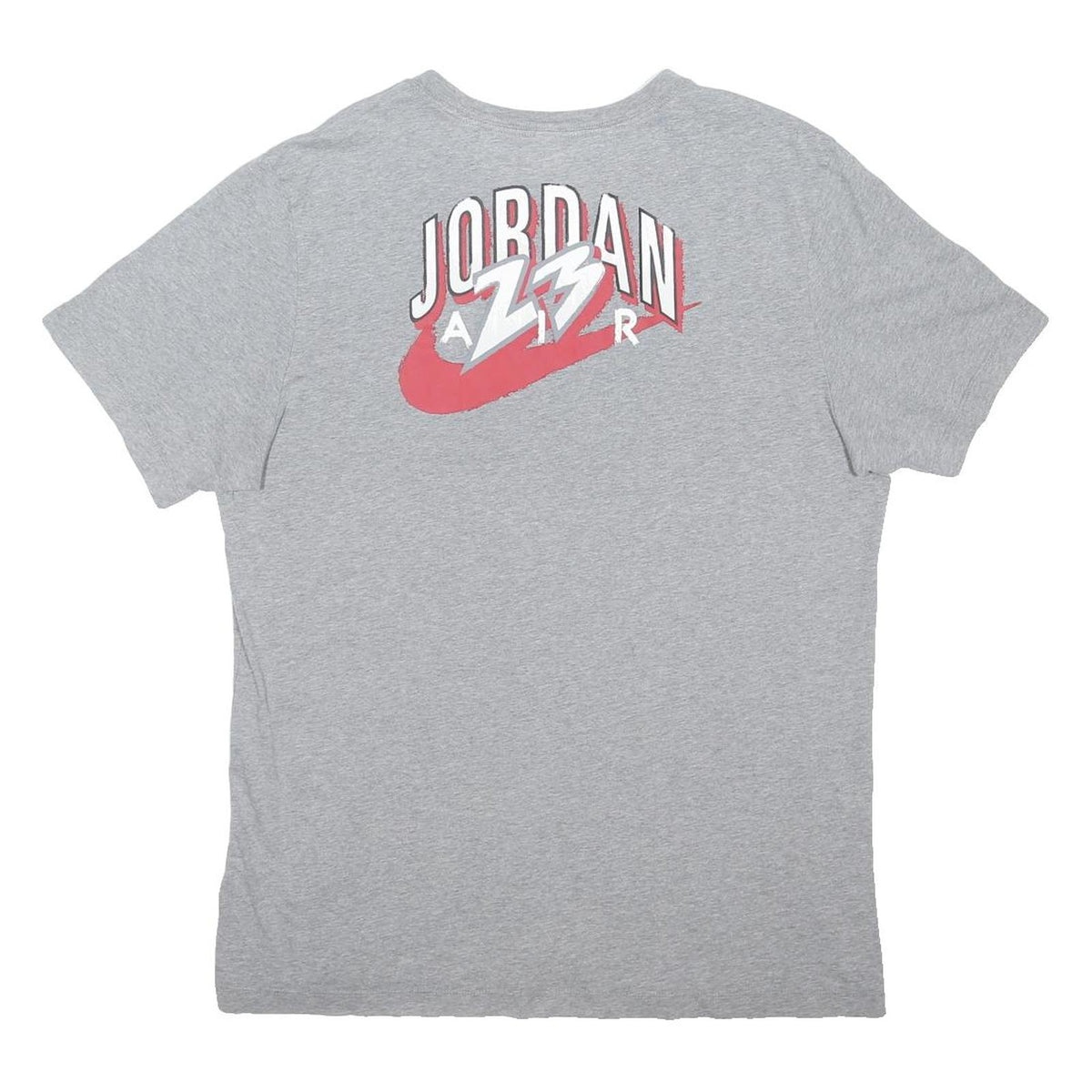 AIR JORDAN Mens Grey Graphic T-Shirt L Short Sleeve Crew Neck Sportswear