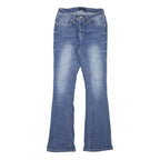 FIRE AND RAIN Womens Jeans Blue Slim Flared Denim Medium W24 L29 Embroidered