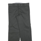 DICKIES Mens Cotton Blend Black Slim Straight Trousers W33 L32 Workwear